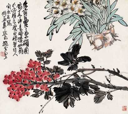 赵云壑 花卉 立轴